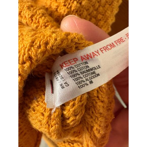 Free People Beach Sz XS Hailee Yellow‎ Waffle Knit Oversized Pullover Sweater - Picture 7 of 8